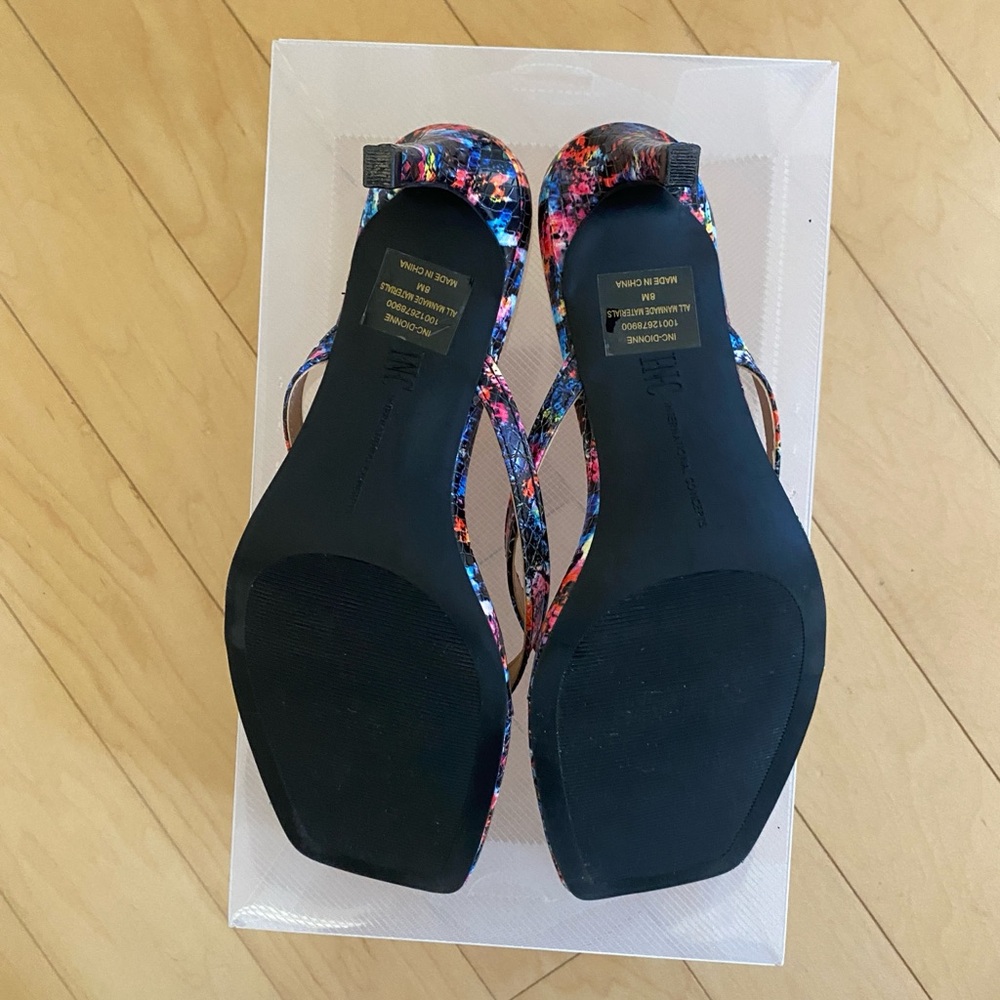 INC International Concepts Multicolored Snake Print Sandals Open-Back Design - Picture 2 of 6